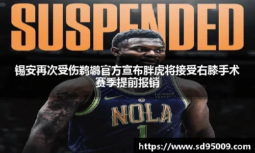 锡安再次受伤鹈鹕官方宣布胖虎将接受右膝手术赛季提前报销
